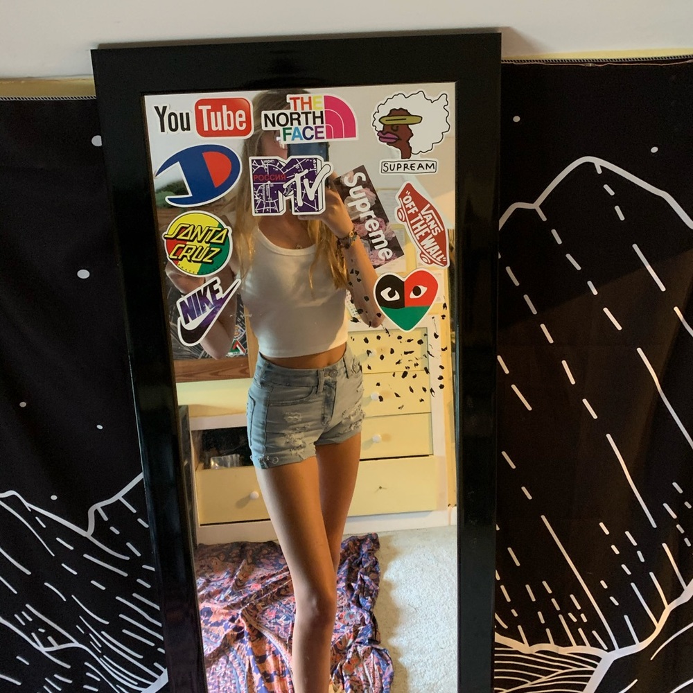 denim shorts